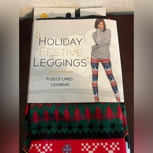 NWT Blue Star Holiday Festive Leggings L/XL